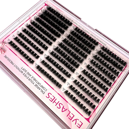 30Rows Cluster Eyelash Extension 8-16mm Mix Fluffy Thick Lash Clusters 60D80D100D Wispy Individual Eyelash Extension Cluster
