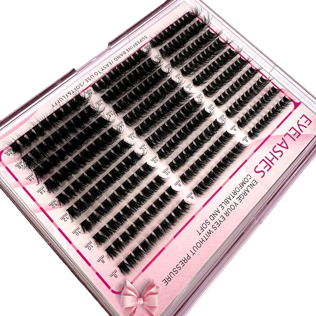 30Rows Cluster Eyelash Extension 8-16mm Mix Fluffy Thick Lash Clusters 60D80D100D Wispy Individual Eyelash Extension Cluster